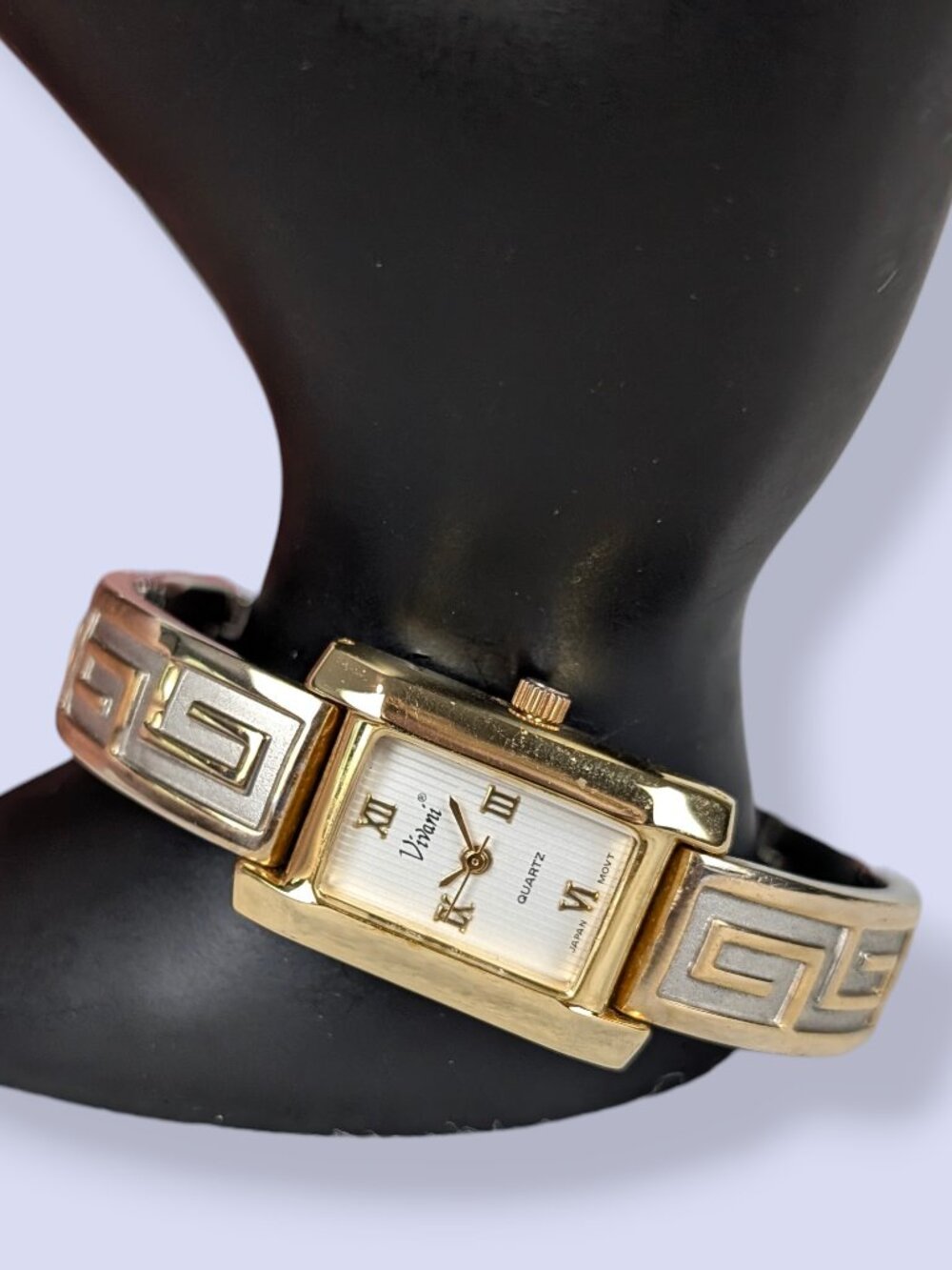 Vintage Vivani Greek Key Watch (Functional, New Battery)